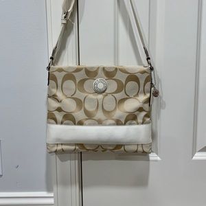 Coach Signature Stripe File Crossbody Shoulder Bag